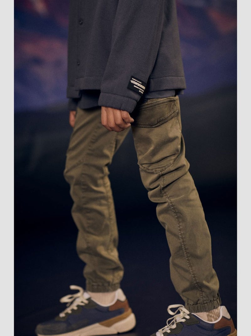 Pantalon TOBATI carotte 'Le Temps Des Cerises' Vert - Kiabi