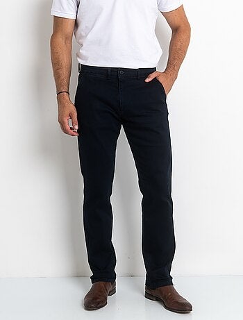 Pantalon toile denim poches raglan