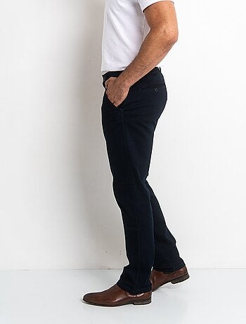 Pantalon toile denim poches raglan