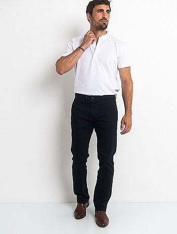 Pantalon toile denim poches raglan