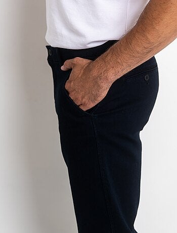 Pantalon toile denim poches raglan
