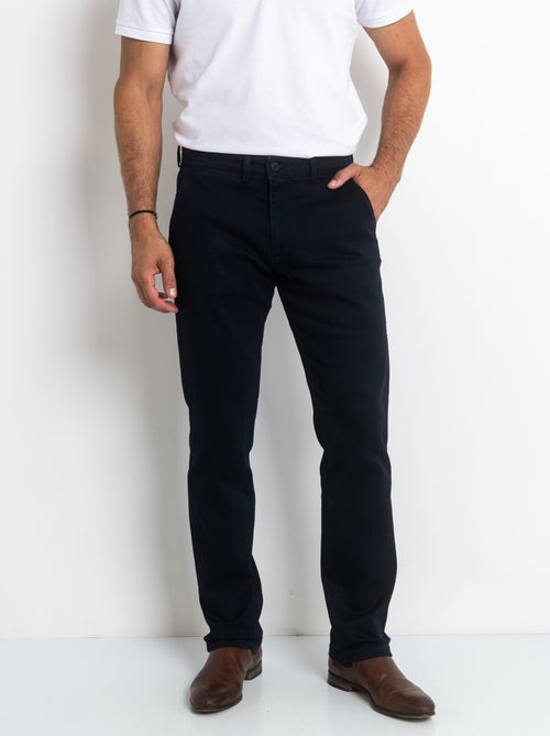 Pantalon toile denim poches raglan - Kiabi
