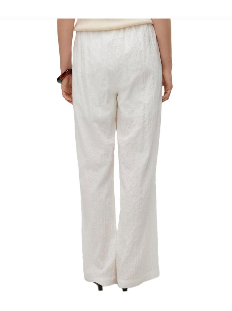 Pantalon toile femme vero moda Blanc - Kiabi