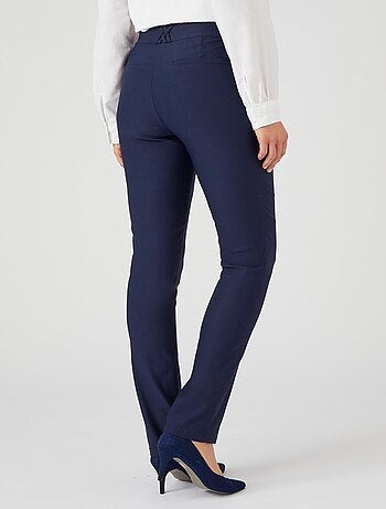 Pantalon Femme Bleu Coton - Taille 42 (L30) - Neuf Avec étiquettes - Coupe Slouch, Confortable