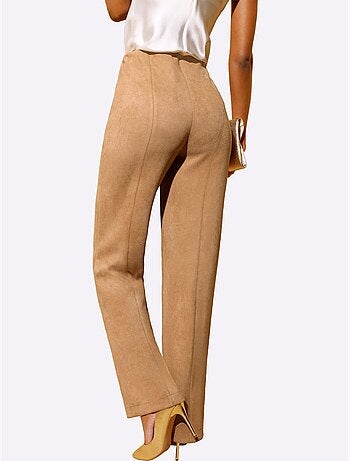 Pantalon toucher velouté - taille courte - helline