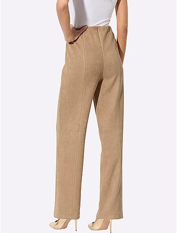 Pantalon toucher velouté - taille courte - helline