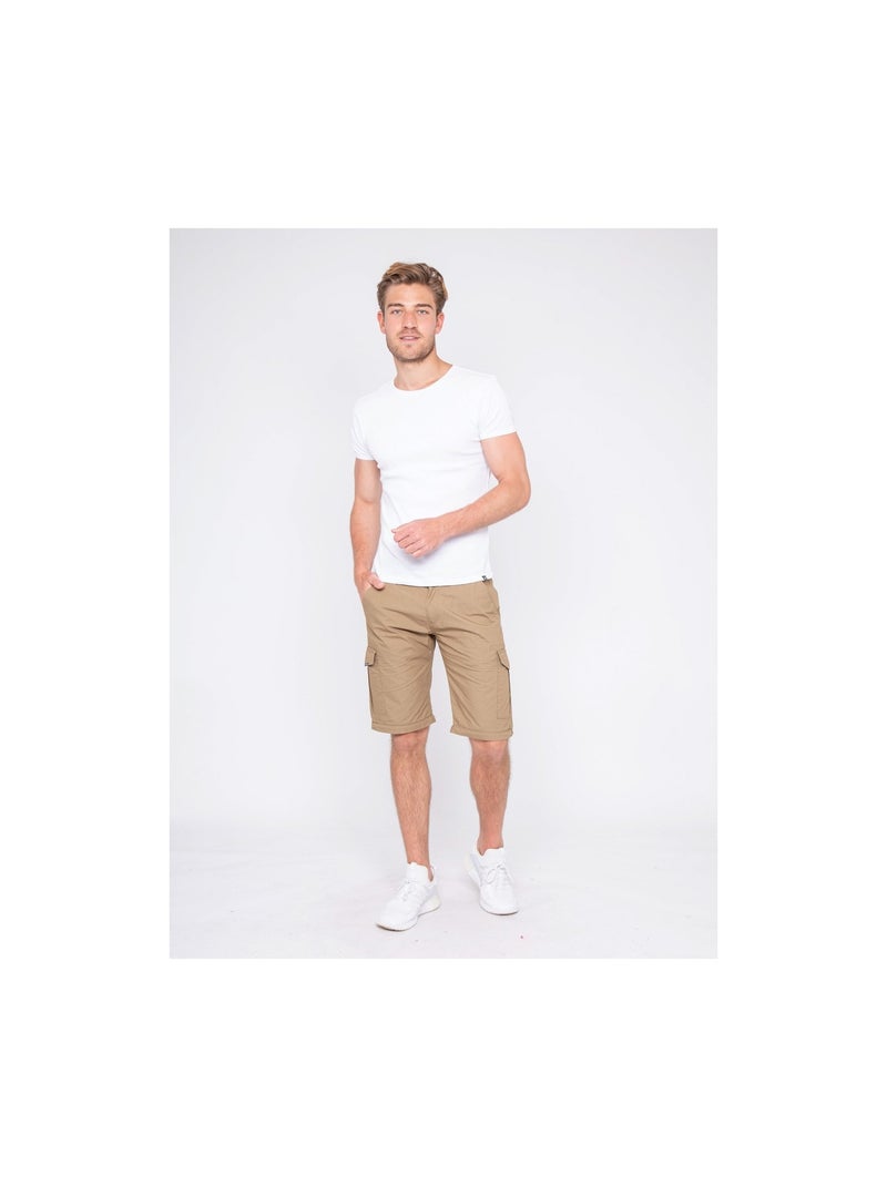 Pantalon transformable en bermuda CACHAN Beige - Kiabi