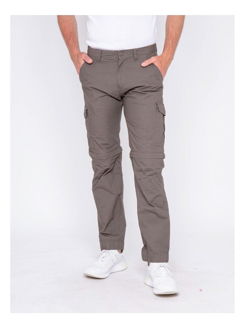 Pantalon transformable en bermuda CACHAN Kaki - Kiabi