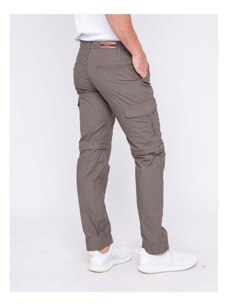 Pantalon transformable en bermuda CACHAN Kaki - Kiabi