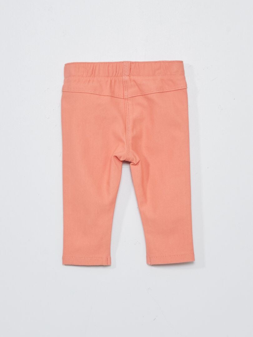 Pantalon tregging uni Orange - Kiabi