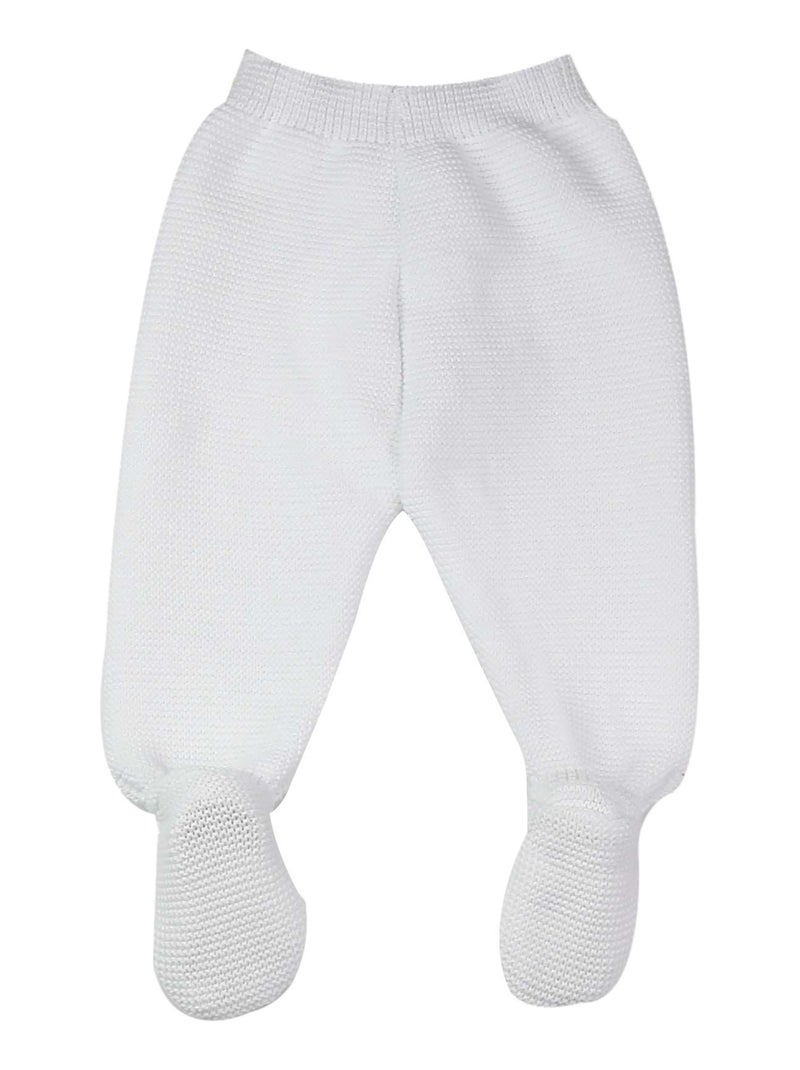 Pantalon tricot Blanc - Kiabi
