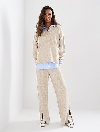 Pantalon tricoté avec laine, MO Fashion