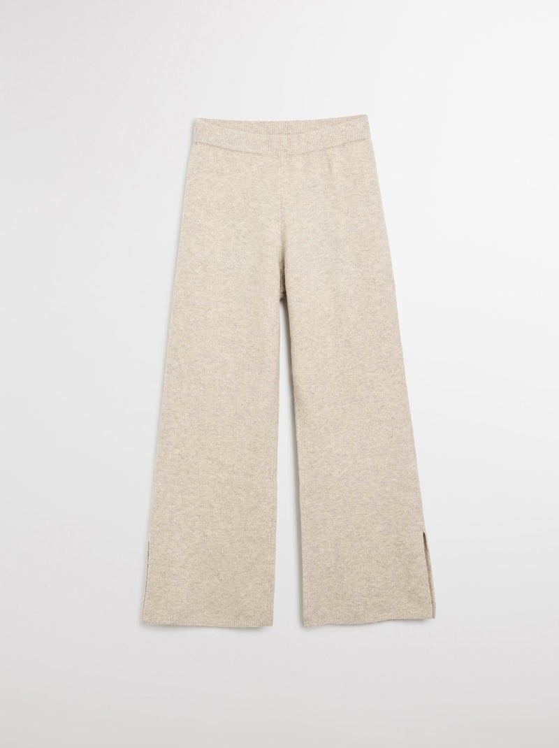 Pantalon tricoté avec laine, MO Fashion Beige - Kiabi