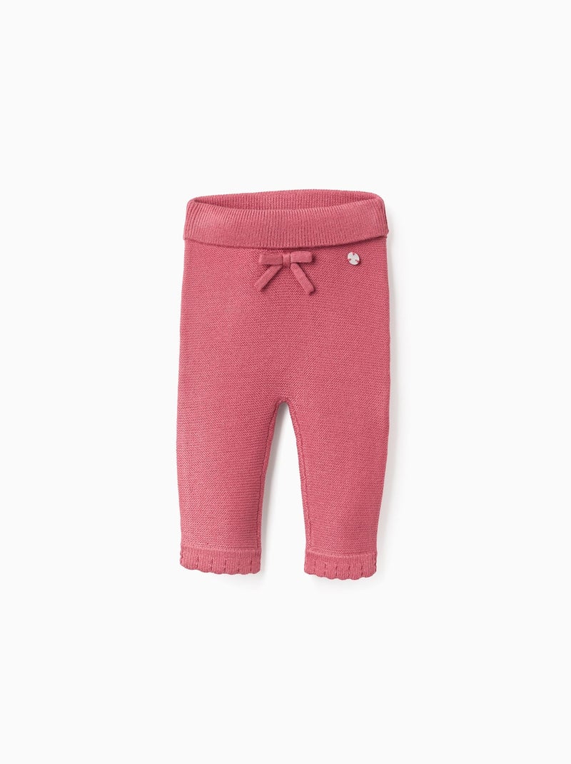 Pantalon Tricoté avec Nœud Rose foncé - Kiabi