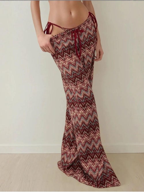 Pantalon tricoté coloré à jambes larges - Kiabi