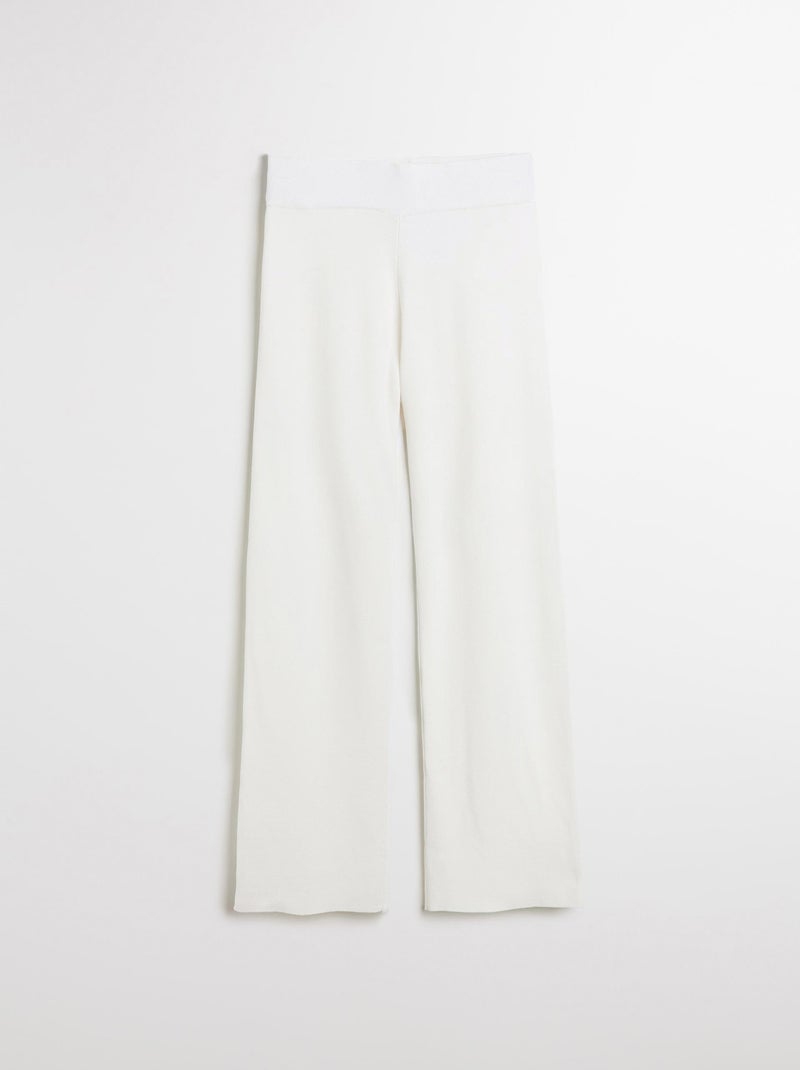 Pantalon tricoté, MO Fashion Blanc - Kiabi