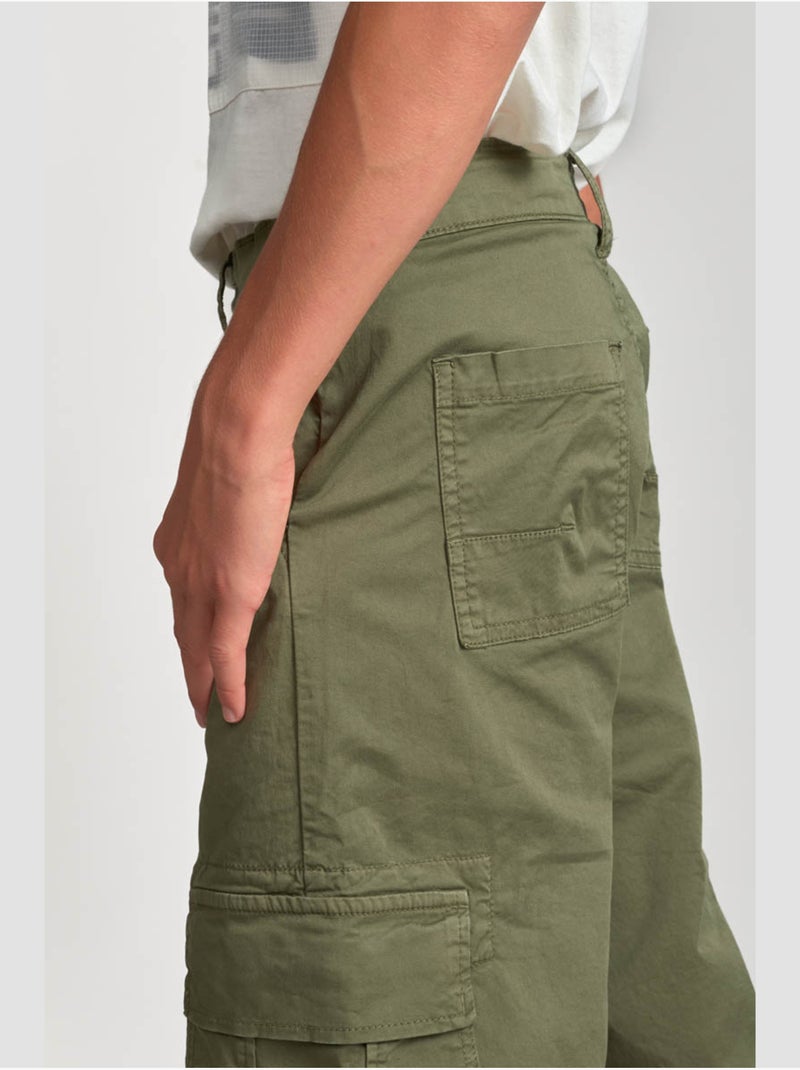 Pantalon triton cargo 'le temps des cerises' Kaki - Kiabi