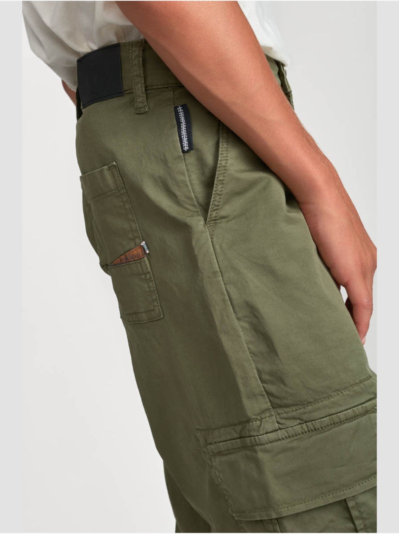 Pantalon triton cargo 'le temps des cerises' Kaki - Kiabi