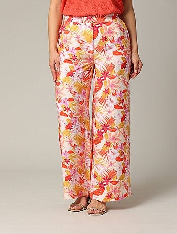 Pantalon tropical en viscose avec braguette 'Deeluxe'