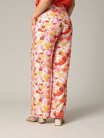 Pantalon tropical en viscose avec braguette 'Deeluxe'