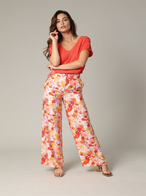 Pantalon tropical  en viscose avec braguette 'Deeluxe' - Kiabi