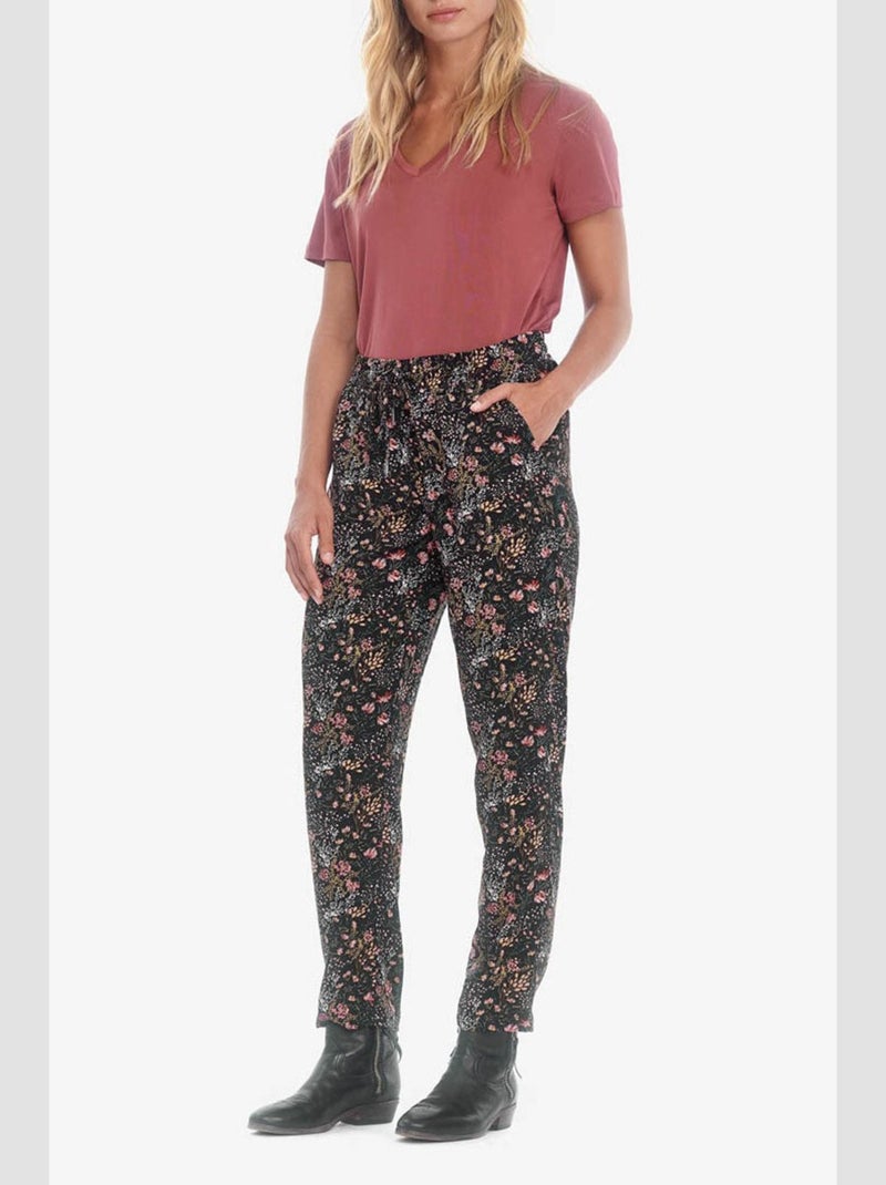 Pantalon TULIPE slim 'Le Temps Des Cerises' Noir - Kiabi