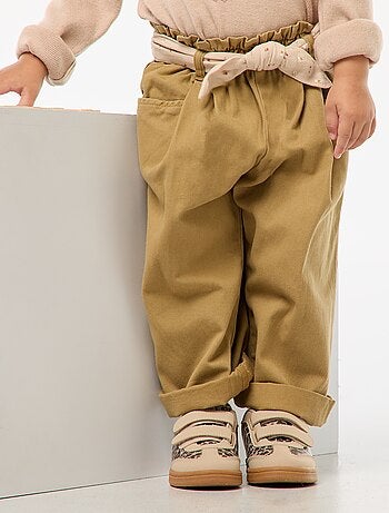 Pantalon twill avec ceinture