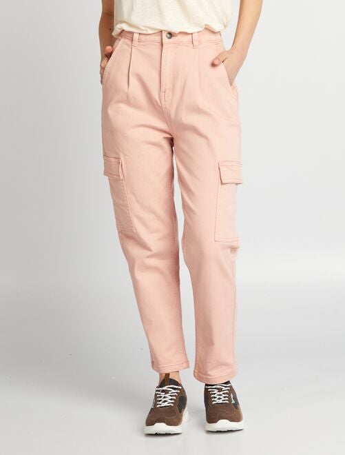 Pantalon twill avec poches à rabats - L27 - Kiabi