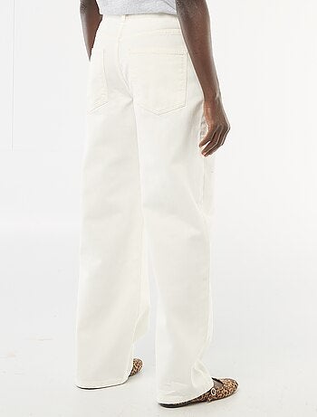 Pantalon twill ouverture asymétrique