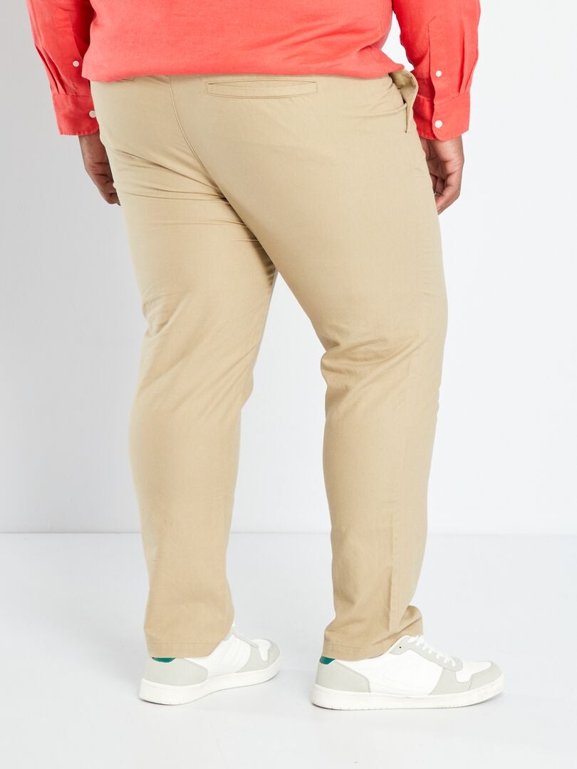 Pantalon type chino Beige - Kiabi