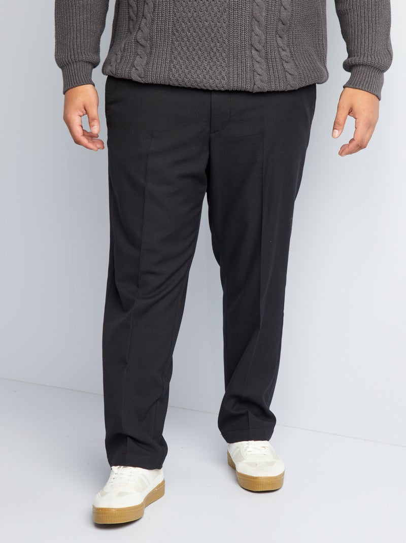Pantalon type chino noir - Kiabi