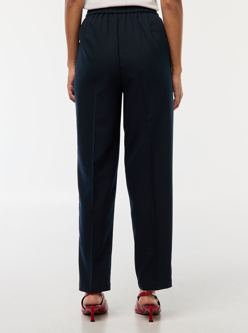 Pantalon type jogger uni Bleu - Kiabi