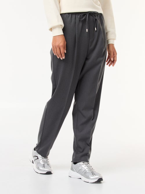 Pantalon type jogger uni - Kiabi