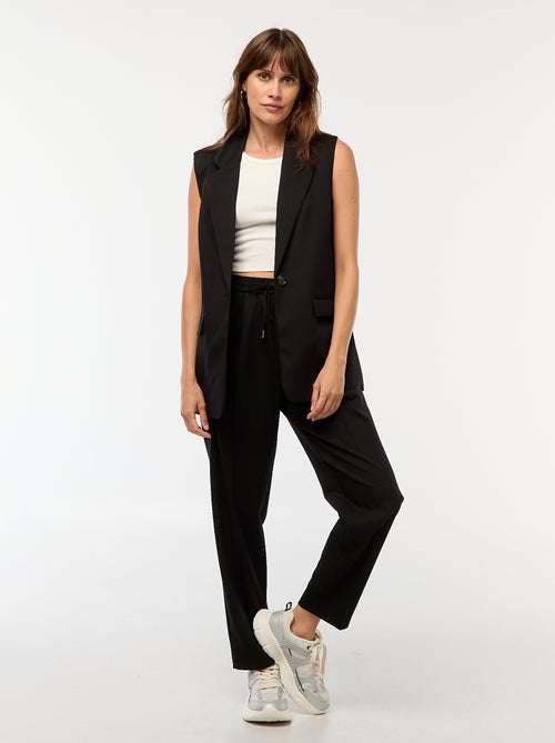 Pantalon type jogger uni - Kiabi
