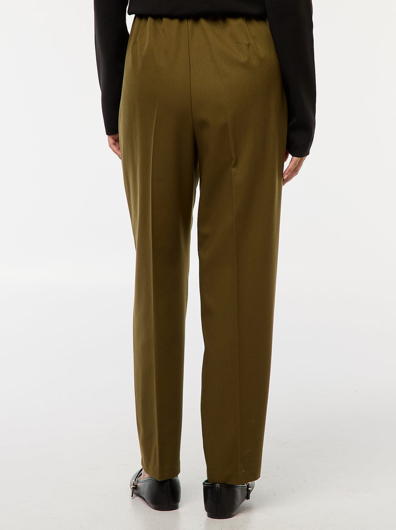 Pantalon type jogger uni Vert - Kiabi
