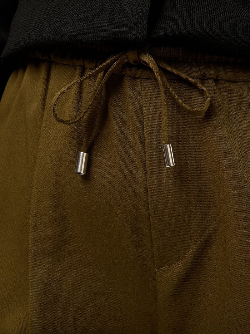Pantalon type jogger uni Vert - Kiabi