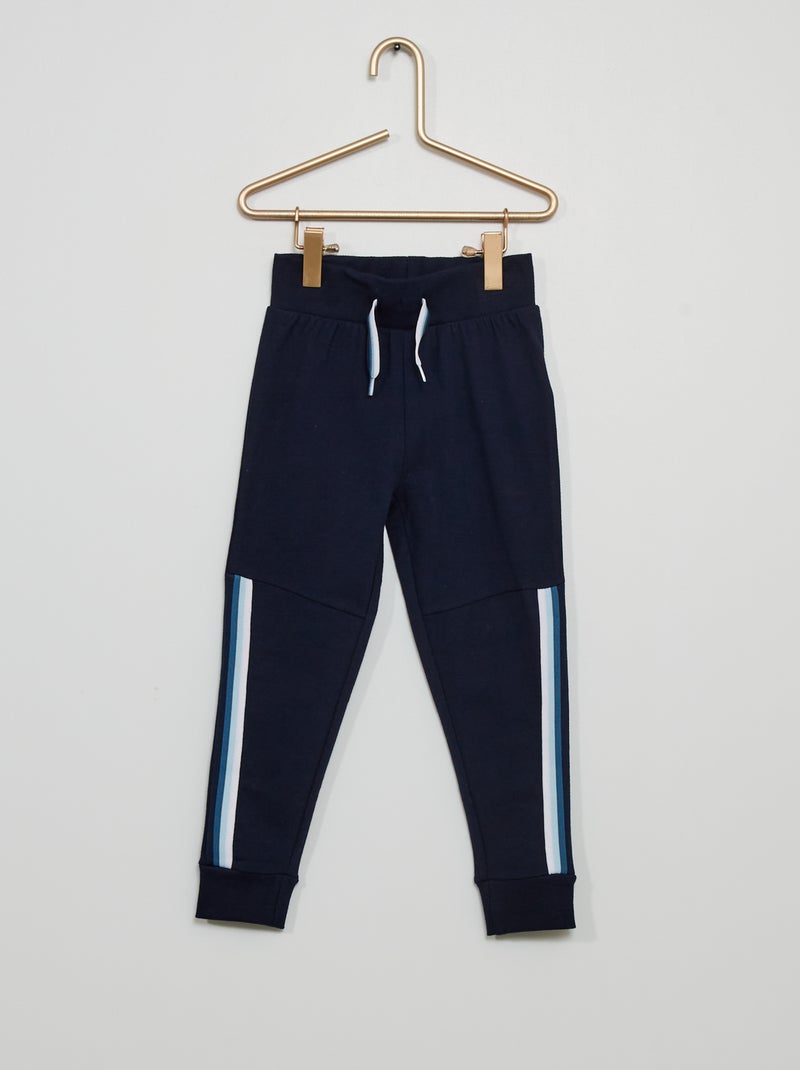 Pantalon type jogging bleu marine - Kiabi