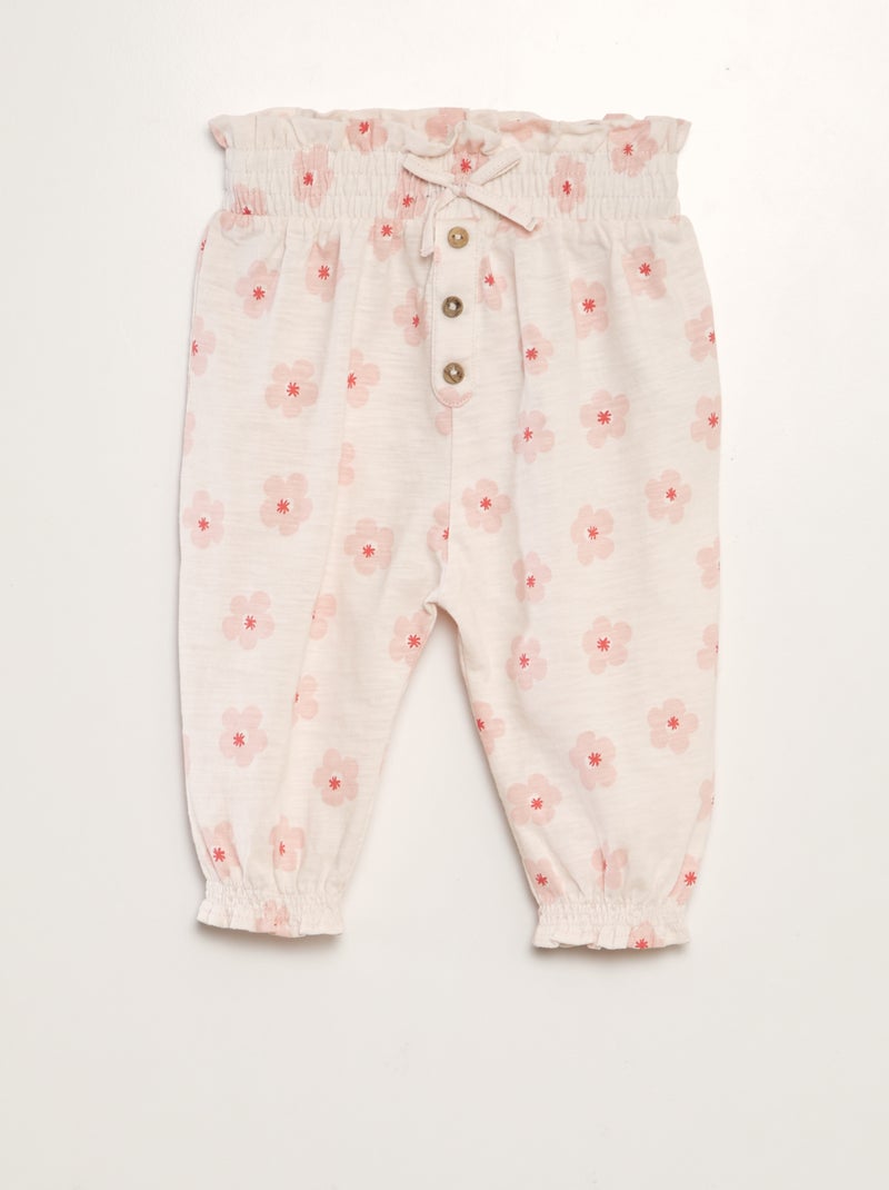 Pantalon type sarouel Rose - Kiabi
