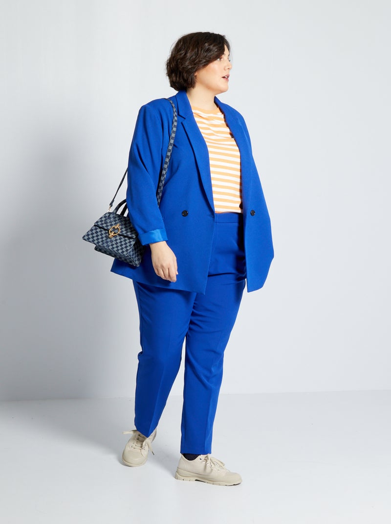 Pantalon type tailleur bleu Kiabi