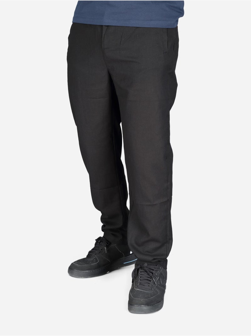 Pantalon uni - Frilivin Noir - Kiabi