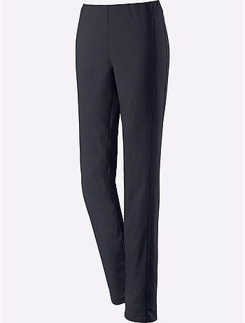 Pantalon uni à ceinture élastique et effet affinant - Taille courte - Witt