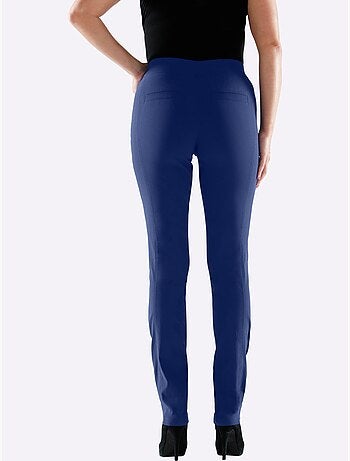 Pantalon uni à ceinture élastique et effet affinant - Taille courte - Witt