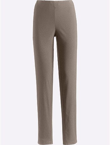 Pantalon uni à ceinture élastique et effet affinant - Taille extra courte - Witt