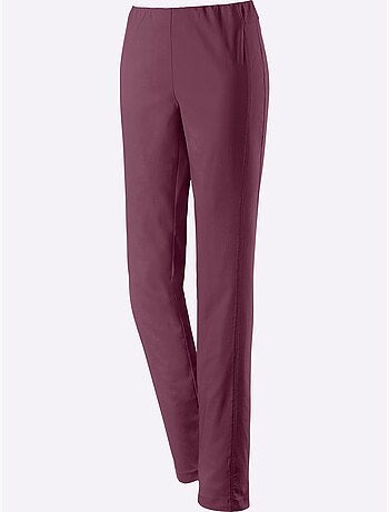 Pantalon uni à ceinture élastique et effet affinant - Taille extra courte - Witt