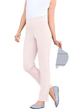 Pantalon uni à ceinture élastique et effet affinant - Taille extra courte - Witt