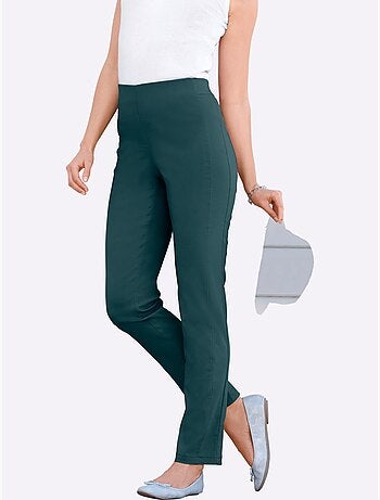Pantalon uni à ceinture élastique et effet affinant - Taille extra courte - Witt