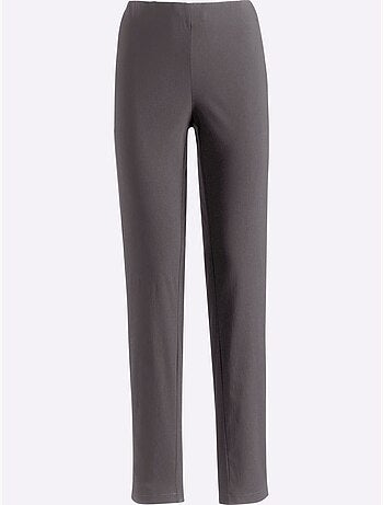 Pantalon uni à ceinture élastique et effet affinant - Taille standard - Witt