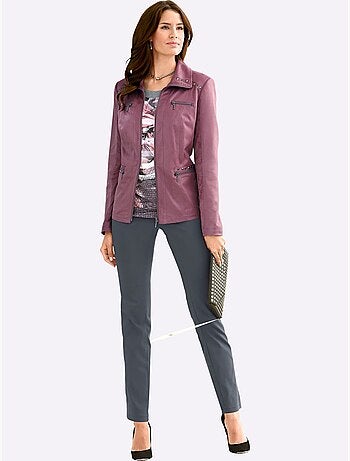 Pantalon uni à ceinture élastique et effet affinant - Taille standard - Witt