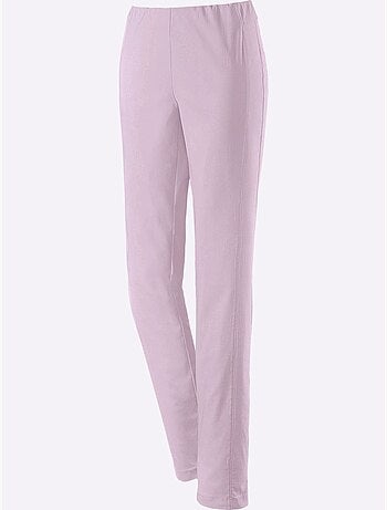 Pantalon uni à ceinture élastique et effet affinant - Taille standard - Witt