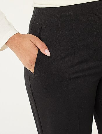 Pantalon femme à coupe droite et taille haute